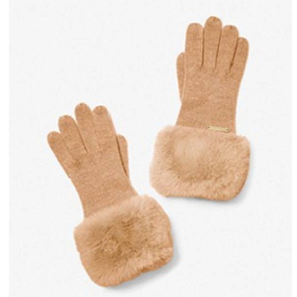 MICHAEL‎ KORS  Women's Faux Fur-Trim Knit Gloves NEW  $79